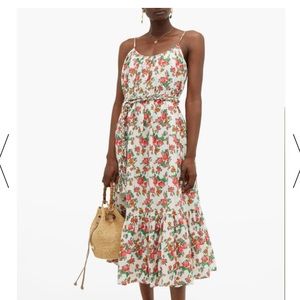Rhode Lea floral-print cotton-voile midi dress